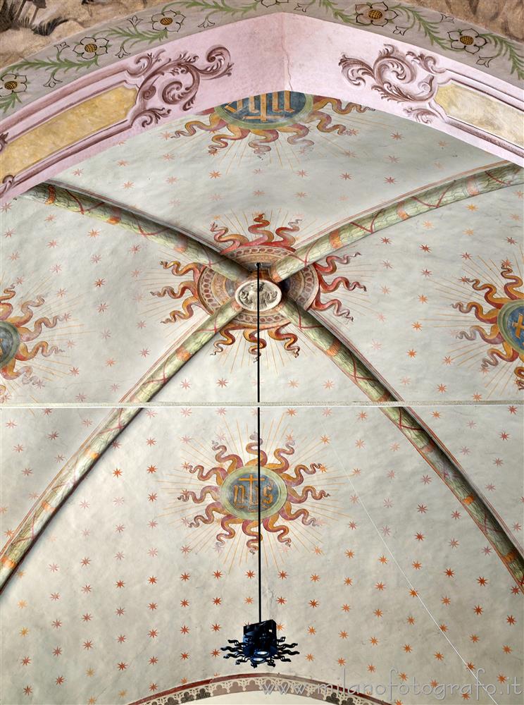 Novara (Italy) - Ceiling of the presbytery of the church of the Convent of San Nazzaro della Costa